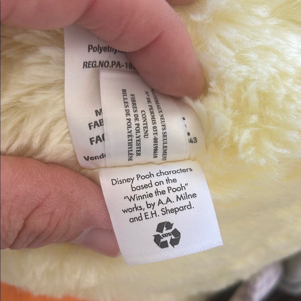 12" Disney Eeyore Plush in Yellow Chick Outfit with Gray Face and Peach Accents - Picture 10 of 10